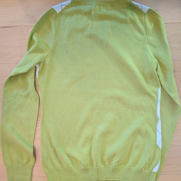 Banana Republic Green Argyle Crew Neck Sweater M - Picture 3 of 3